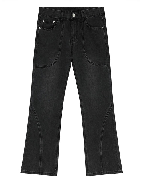 Load image into Gallery viewer, Straight-Leg Jeans with Stitch Detail
