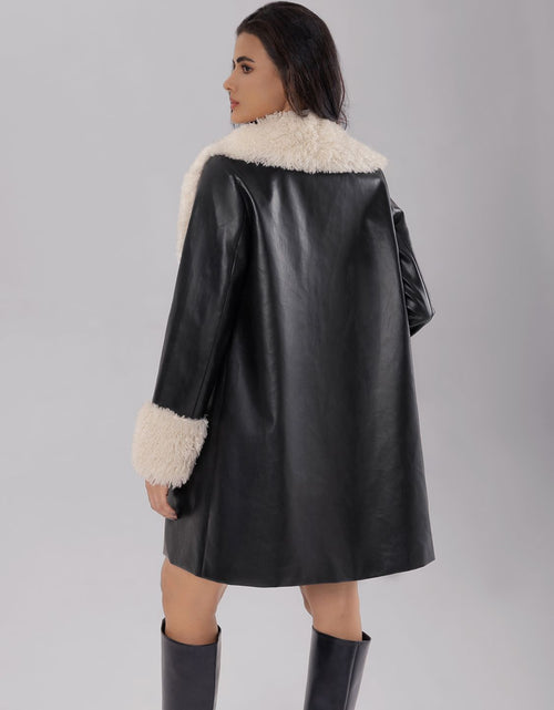 Load image into Gallery viewer, Fuzzy Long Sleeve Longline Coat
