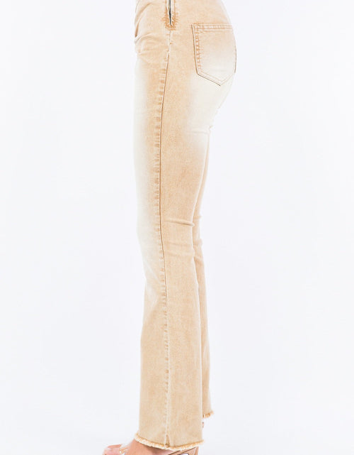 Load image into Gallery viewer, American Bazi V-Cut Ruched Flare Pants
