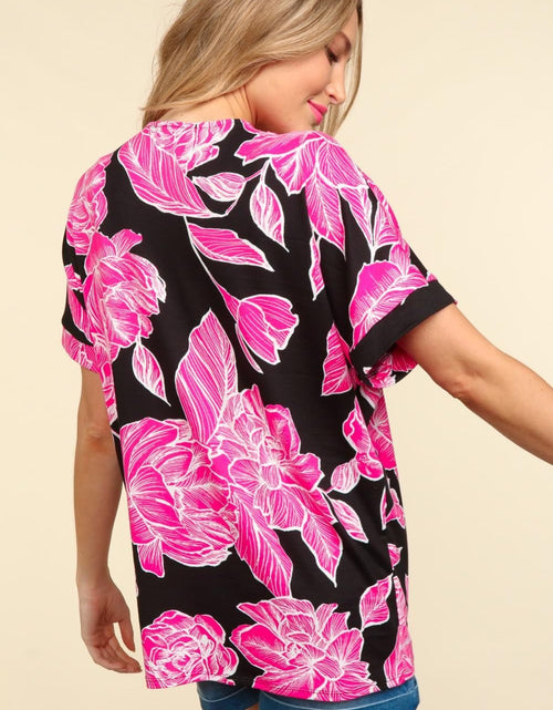 Load image into Gallery viewer, Haptics Floral Drop Shoulder T-Shirt
