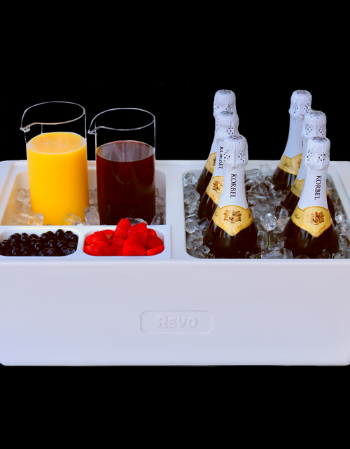 Load image into Gallery viewer, REVO Dubler HEAT | Flameless Chafer and Cooler | Polar White by REVO COOLERS, LLC
