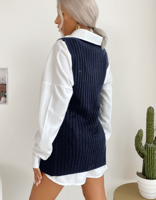 Load image into Gallery viewer, Slit Hem Sweater Vest Dress by BYNES NEW YORK | Apparel &amp; Accessories
