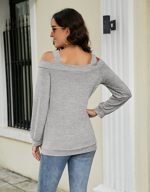 Load image into Gallery viewer, Cold Shoulder Cutout Square Neck Blouse
