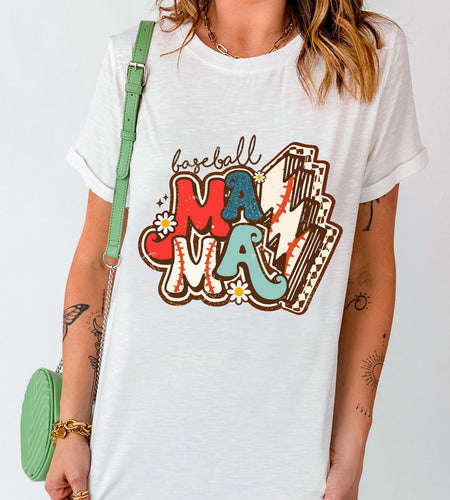 Letter Graphic Round Neck Short Sleeve T-Shirt