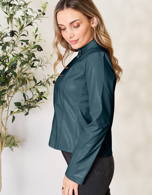 Load image into Gallery viewer, Mock Neck Zip Up Jacket
