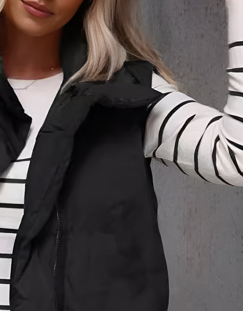 Load image into Gallery viewer, Zip Up Vest Coat with Pockets
