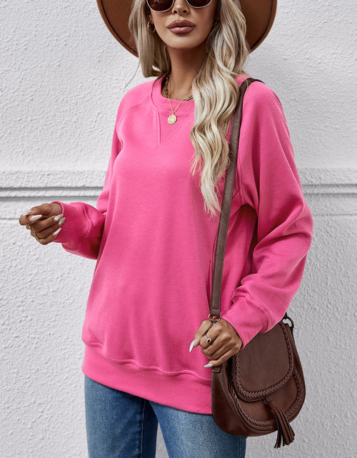 Load image into Gallery viewer, Round Neck Long Sleeve Sweatshirt
