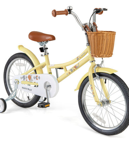 18 Inch Kids Bike Adjustable Bicycle with Reflectors and Bell for Children 4-8 Years Old-18 inches