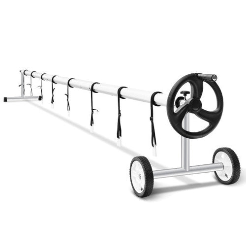 Load image into Gallery viewer, 18 Ft Pool Cover Reel Set Aluminum In-ground Swimming Solar Cover Reel
