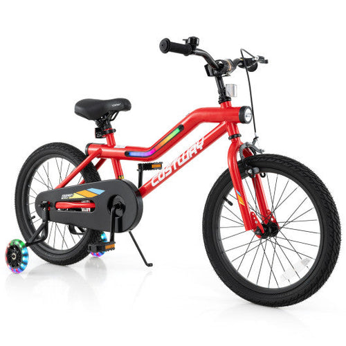 Load image into Gallery viewer, 18 Inch Kids Bike with LED Lights Adjustable Carbon Steel Bicycle for 4-8 Years Old-18 inches
