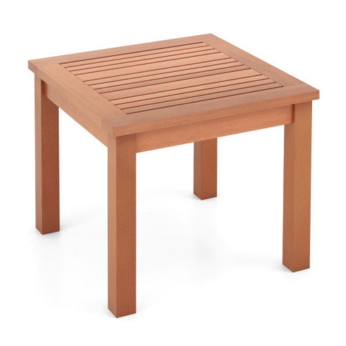 Load image into Gallery viewer, 18 Inch Square End Outdoor Adirondack Side Table with Slatted Tabletop
