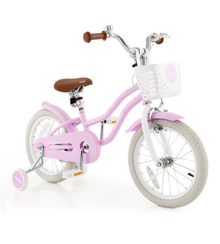 Children Bicycle with Front Handbrake and Rear Coaster Brake-Purple
