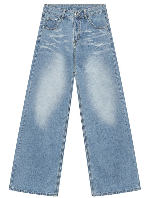 Load image into Gallery viewer, Mid Rise Wide Leg Men's Jeans with Pockets

