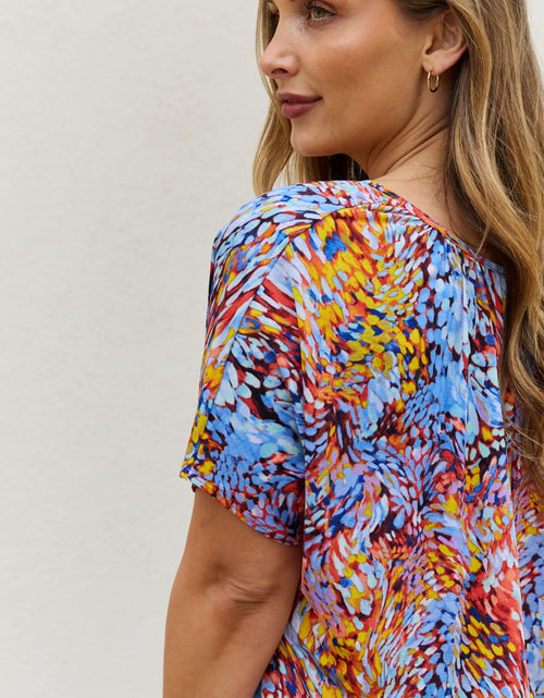 Load image into Gallery viewer, Be Stage Full Size Printed Dolman Flowy Top
