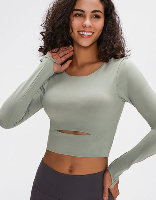 Load image into Gallery viewer, Millennia Long Sleeve Cropped Top With Sports Strap
