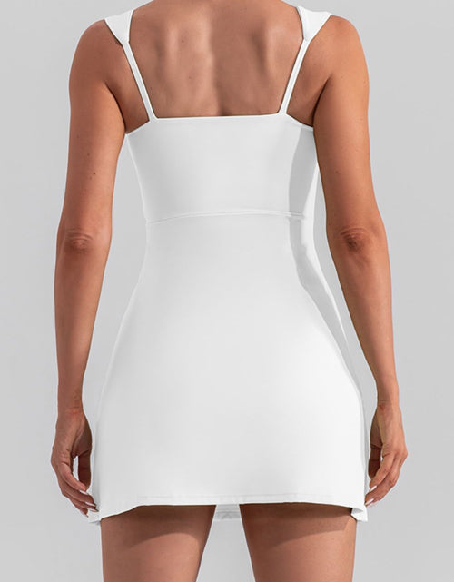 Load image into Gallery viewer, Square Neck Sleeveless Slit Mini Active Dress
