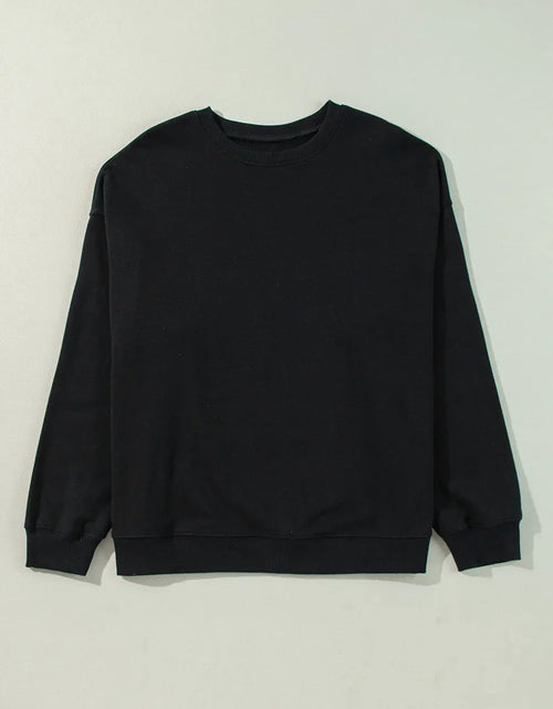 Load image into Gallery viewer, Plus Size Round Neck Long Sleeve Sweatshirt

