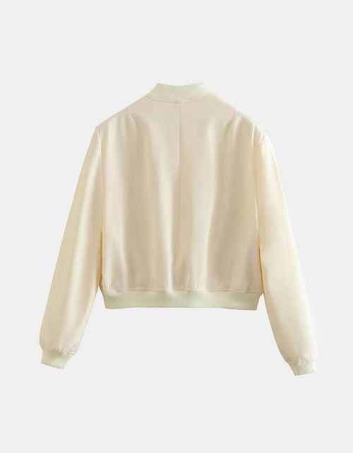 Load image into Gallery viewer, Pocketed Snap Down Baseball Collar Jacket
