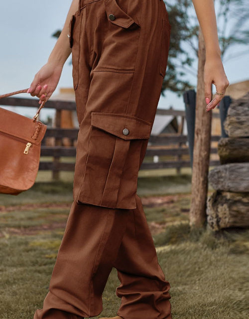 Load image into Gallery viewer, Loose Fit Long Jeans with Pockets
