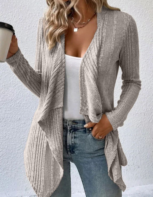 Load image into Gallery viewer, Open Front Long Sleeve Cardigan
