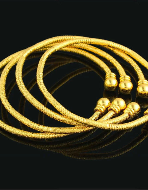 Load image into Gallery viewer, 18k Yellow Gold High Polish Finish COCO Head Bangles

