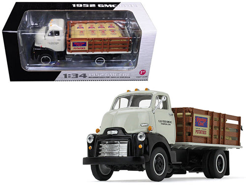 Load image into Gallery viewer, 1952 GMC COE Stake Truck with Sack Load K &amp; B Potato Farms Inc. 1/34 Diecast Model by First Gear
