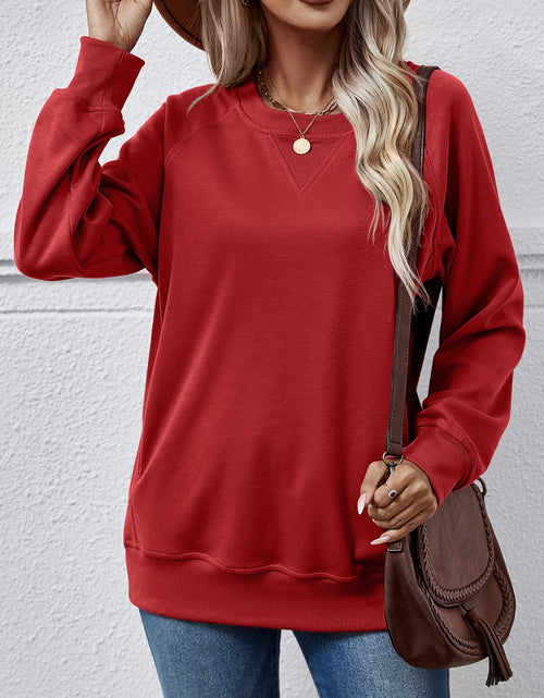Load image into Gallery viewer, Round Neck Long Sleeve Sweatshirt
