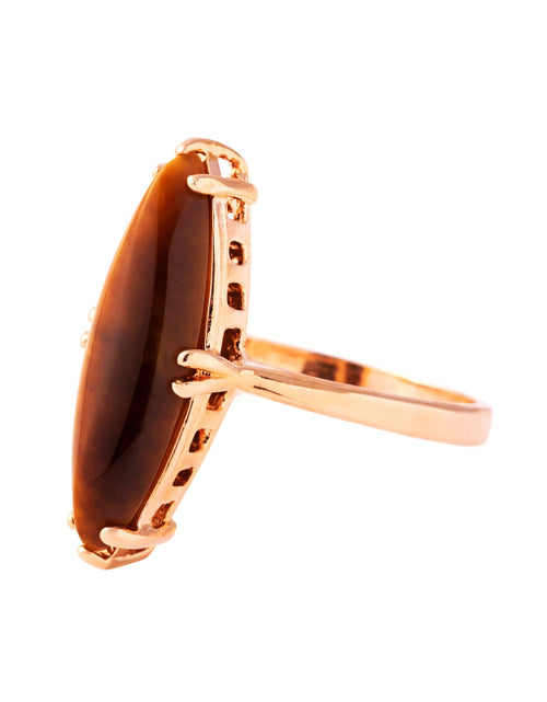 Load image into Gallery viewer, Vintage Genuine Jade Ring 18k Yellow Gold Electroplated Made in the USA by PVD Vintage Jewelry
