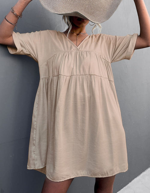 Load image into Gallery viewer, Tie Back Pocket Mini Dress
