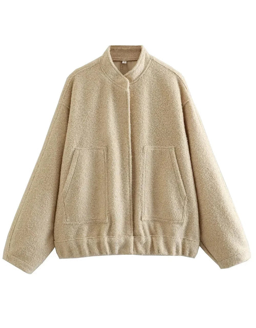 Load image into Gallery viewer, Full Size Snap Down Drop Shoulder Jacket
