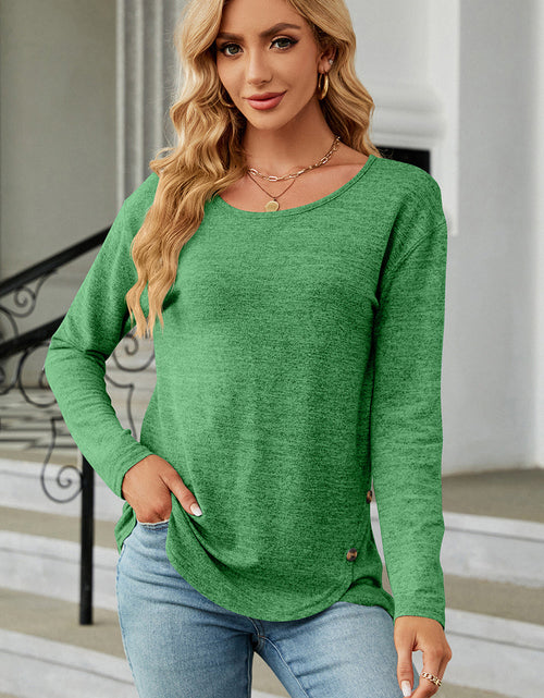 Load image into Gallery viewer, Round Neck Long Sleeve T-Shirt

