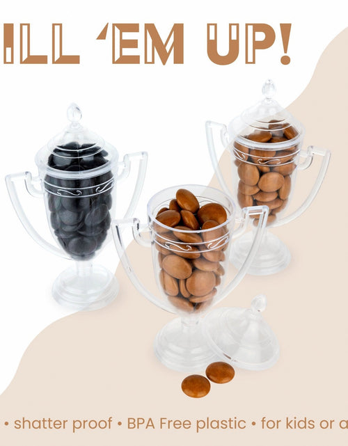 Load image into Gallery viewer, Trophy Cup Shaped Acrylic Candy Boxes 12 Pack 1.69"X3.5"X3.14" by Hammont
