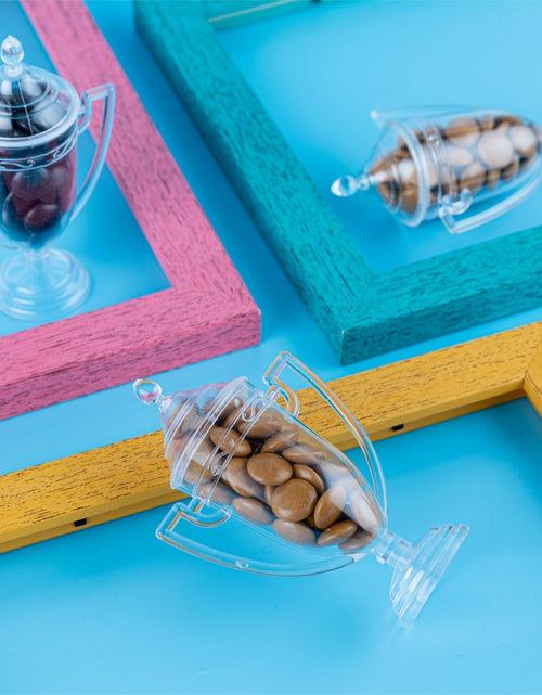 Load image into Gallery viewer, Trophy Cup Shaped Acrylic Candy Boxes 12 Pack 1.69"X3.5"X3.14" by Hammont
