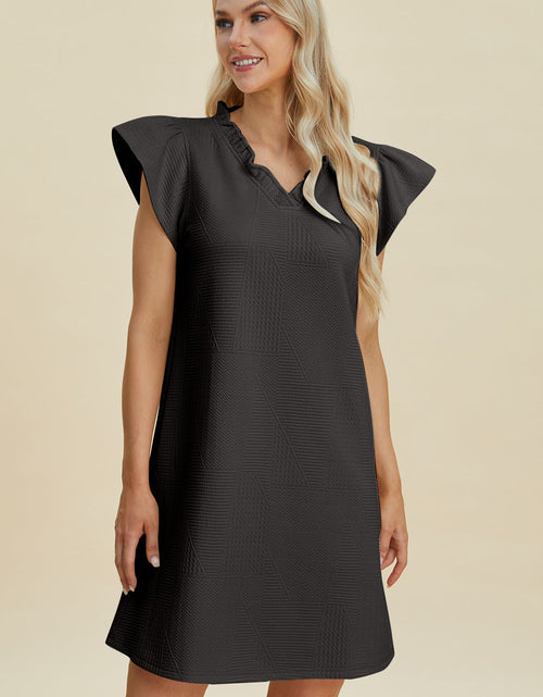 Load image into Gallery viewer, Double Take Full Size Ruffled V-Neck Cap Sleeve Dress
