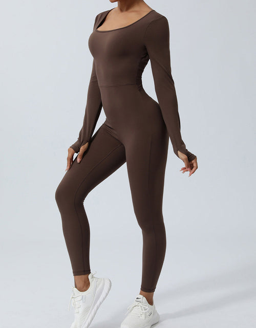 Load image into Gallery viewer, Twisted Backless Long Sleeve Jumpsuit
