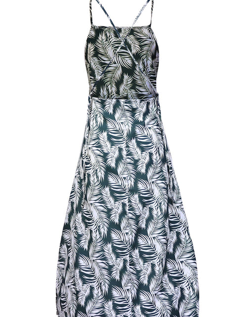 Load image into Gallery viewer, Slit Crisscross Printed Sleeveless Cami Dress
