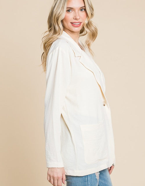 Load image into Gallery viewer, Culture Code One Button Long Sleeve Blazer with Pockets
