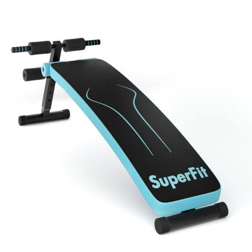 Load image into Gallery viewer, Folding Weight Bench Adjustable Sit-up Board Workout Slant Bench-Blue
