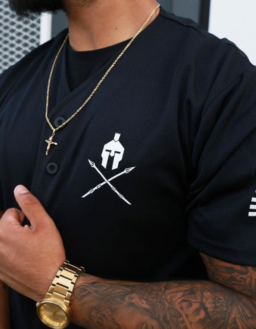 Load image into Gallery viewer, Men's Graphic Button Down Short Sleeve Top
