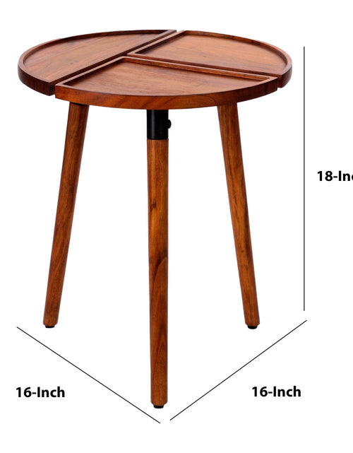 Load image into Gallery viewer, Round Acacia Wood Side Accent Table by Blak Hom
