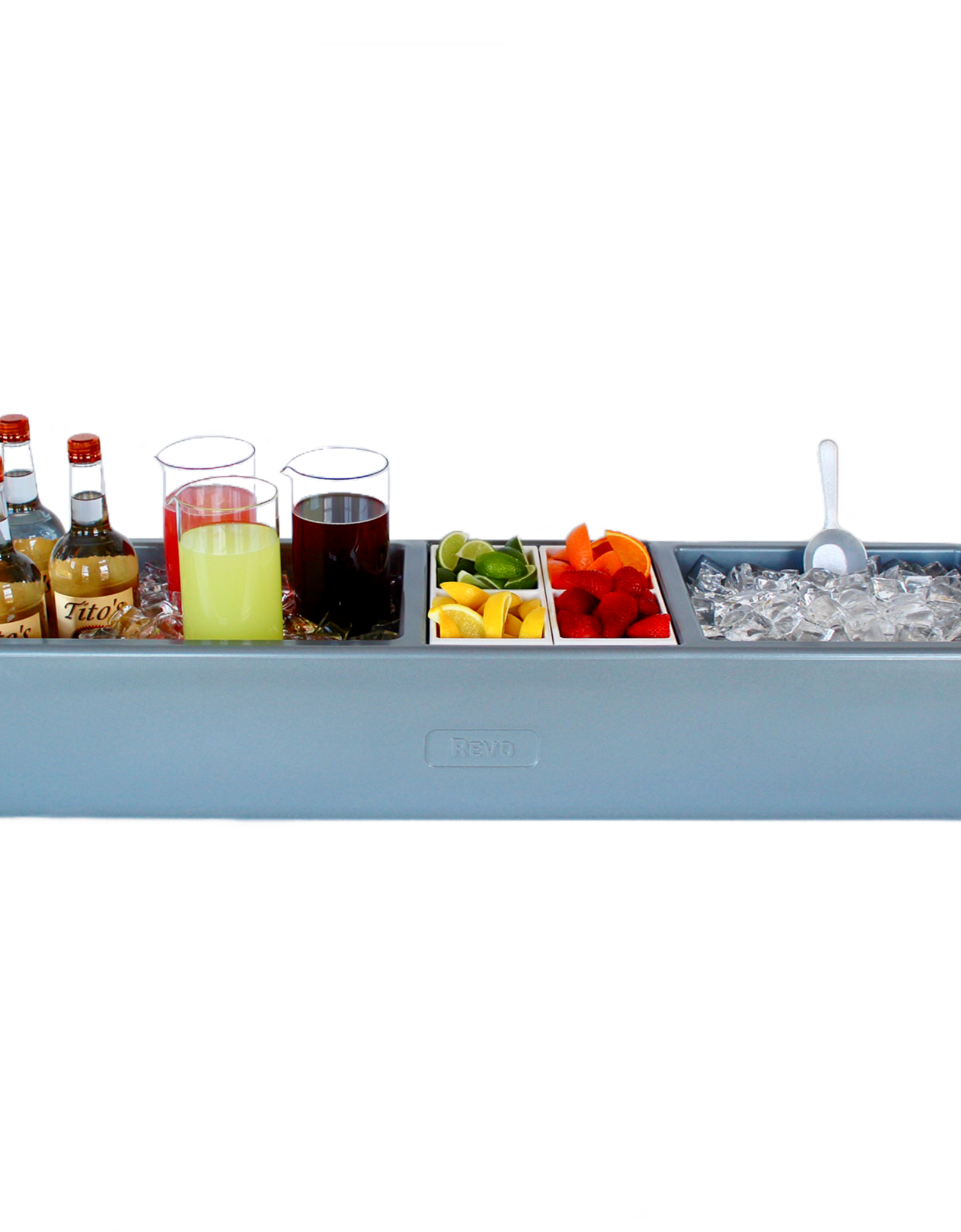 REVO Party Barge Cooler | Metallic Gray | Insulated Beverage Tub by REVO COOLERS, LLC