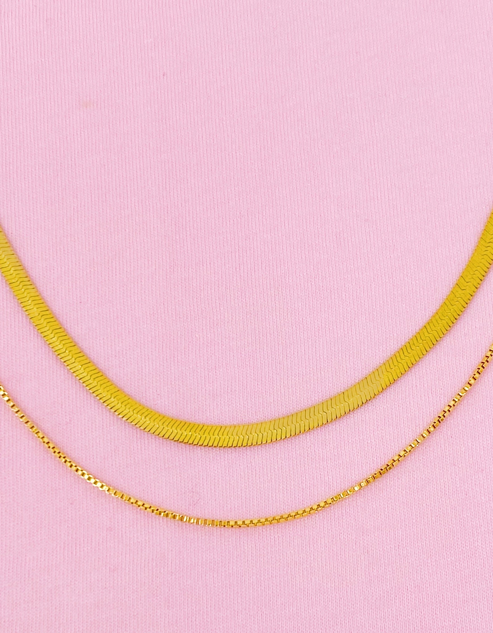 Layered Herringbone Chain Necklace by Ellisonyoung.com