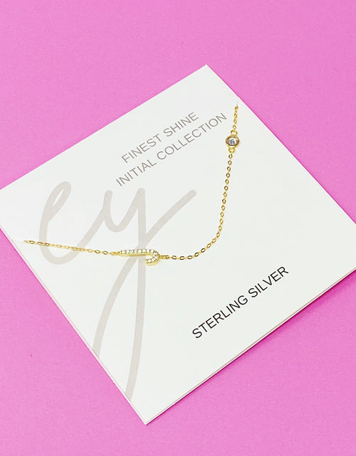 Load image into Gallery viewer, Finest Shine Initial Sterling Silver Necklace by Ellisonyoung.com

