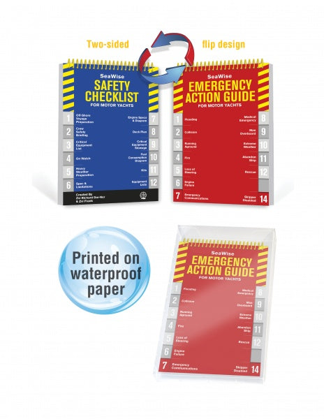 Load image into Gallery viewer, SeaWise Emergency Action Guide and Safety Checklists for Motor Yachts by Schiffer Publishing
