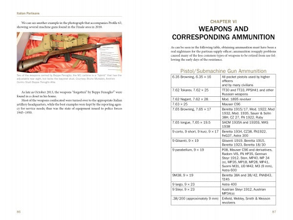 Italian Partisan Weapons in WWII by Schiffer Publishing