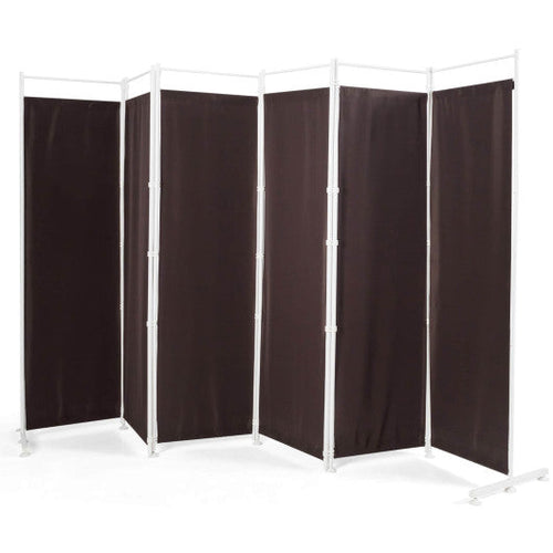 Load image into Gallery viewer, 6-Panel Room Divider Folding Privacy Screen-Brown
