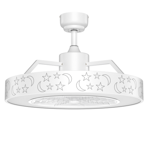 Load image into Gallery viewer, 23 Inch Ceiling Fan with LED Light and Remote Control-White
