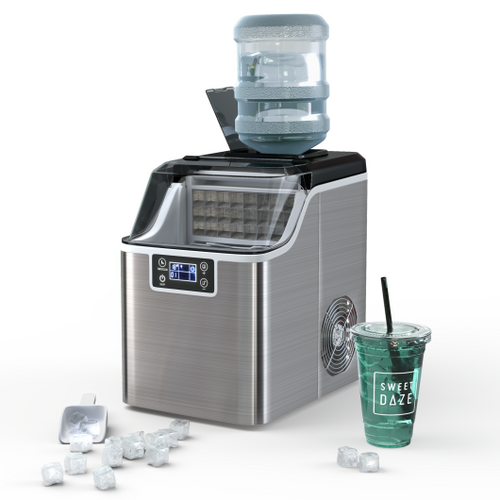 Load image into Gallery viewer, Electric Countertop Ice Maker with Ice Scoop and Basket-Sliver
