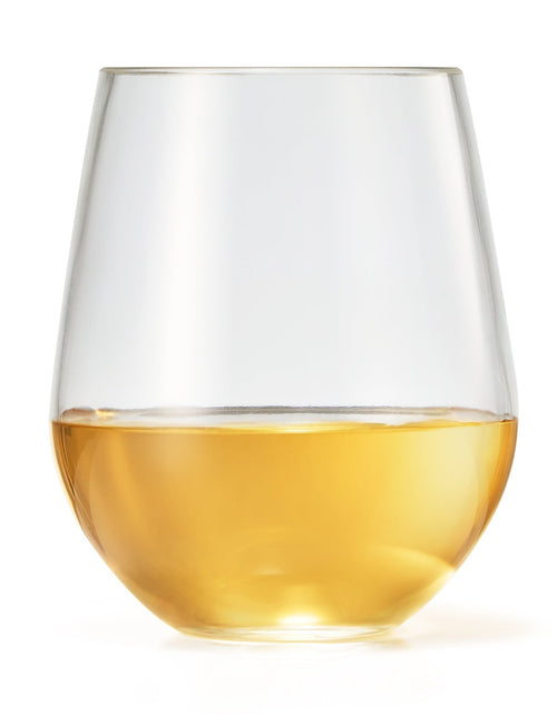 Load image into Gallery viewer, European Style Unbreakable Elegant Acrylic Stemless Wine Glasses 15 oz | Set of 6 | 100% Tritan Shatterproof BPA-free Reusable Plastic Glassware, Perfect For Homes &amp; Bars | Dishwasher-Safe, Clear by The Wine Savant
