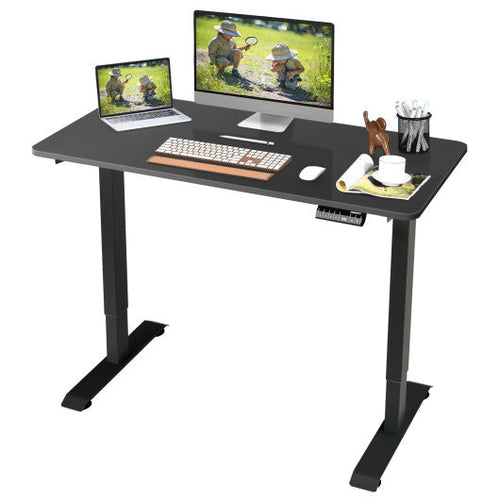 Load image into Gallery viewer, Electric Height Adjustable Standing Desk with Memory Controller-Black
